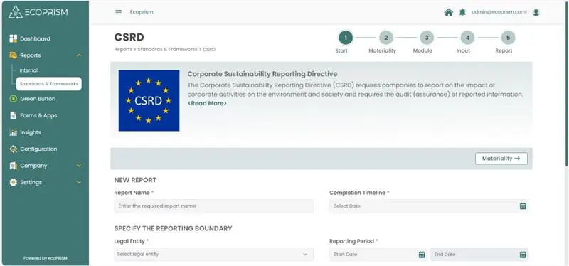 AI-powered analysis and risk modelling in ecoPRISM interface